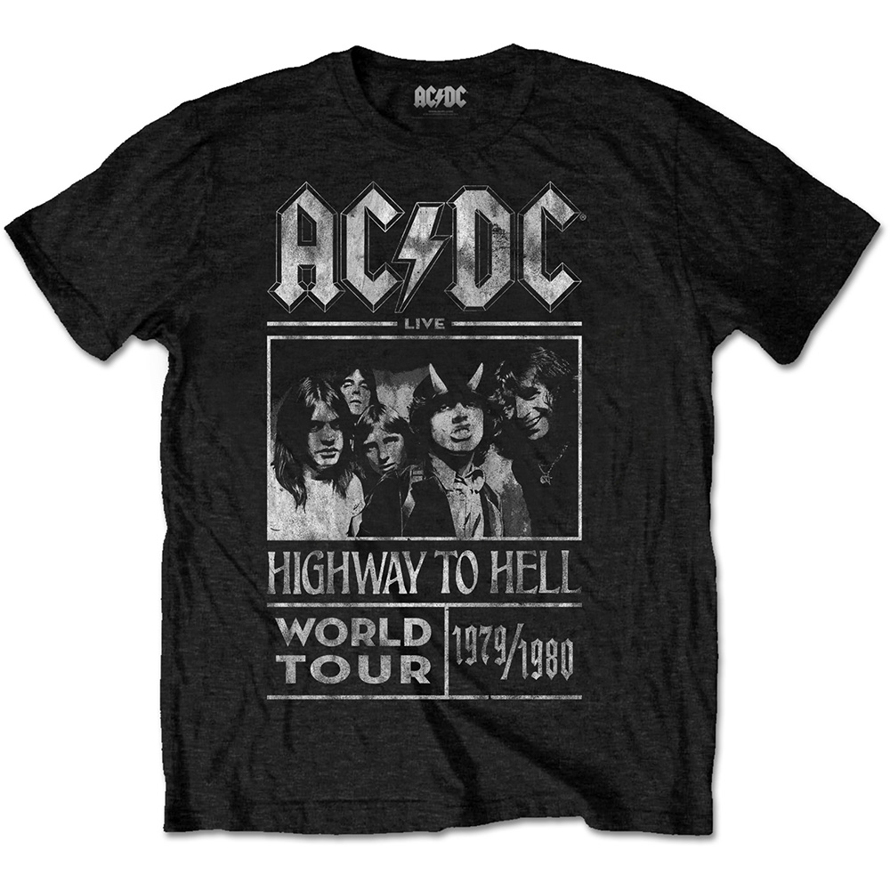 AC/DC - Highway To Hell World Tour 1979/1980 Mens T-shirt - Black